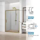 Душевая дверь Gutewetter GWMPKB019D2 175см эффект стекла прозрачный раздвижной