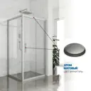Душевой уголок Gutewetter 3461191498 квадрат 90x90см серый профиль эффект стекла прозрачный