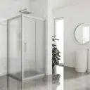 Душевой уголок Gutewetter 2245736479 квадрат 105x105см серый профиль эффект стекла матовый