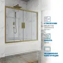 Ширма на ванну Gutewetter GWMPKB019P4 170x150 см 6 мм фурнитура бронзовая стекло бесцветное закаленное