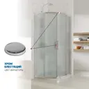 Душевая ширма GuteWetter 643242245 120x120см 1/4 Круга цвет хромированный