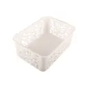 Корзина Leaves 18.6x10x25.8 см полипропилен цвет молочный
