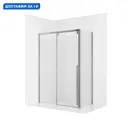 Душевая перегородка Ambassador 110021104IX-80IX 80x200см хромированный профиль
