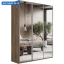 Шкаф-купе Мебельная Компания Е1 3 дверный 230x210x57 см 9 полок ЛДСП цвет крафтовый дуб 1Pzzz_210_Kt