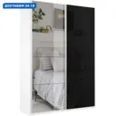 Шкаф-купе Мебельная Компания Е1 2 дверный 230x140x57 см 7 полок ЛДСП цвет белый 1Pschz_140_B