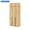 Шкаф Миф 120x265.40x51 см 3 створчатый ЛДСП цвет дуб крафт