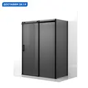 Душевая перегородка Ambassador 19022204HBB-80HBB 80x200см черный профиль