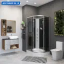 Душевая кабина Niagara 35121433LBKG низкий поддон 120x80см
