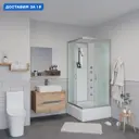 Душевая кабина Niagara 11081424BKG средний поддон 90x90см