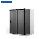 Душевая перегородка Ambassador 19022205HBB-100HBB 100x200см черный профиль