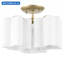 Люстра на штанге светодиодная LIGHTSTAR 802033 Nubi 3 лампы 8 м² цвет бежевый