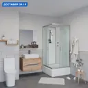 Душевая кабина Niagara 11081424BK средний поддон 90x90см