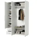Шкаф распашной Гамма Мелодия МКЯ-32/1 с 3 дверями 90x220x60 см ЛДСП цвет белый