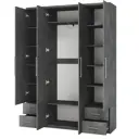 Шкаф распашной Гамма Мелодия МКЯ2-43 с 4 дверями 220x220x45 см ЛДСП цвет ароза реликтовая