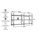 Стеллаж металлический Ironmebel 3 яруса 320x150x60 см нагрузка до 400 кг металл цвет серый