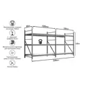 Стеллаж металлический Ironmebel 3 яруса 320x150x80 см нагрузка до 400 кг металл цвет серый