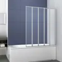 Ширма на ванну Vincea VSB-32120CL 120х140 профиль хром