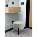 Пуф велюр Laksi Баттен латте 40x35 см