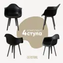 Стул / кресло Derstuhl 330 plast dark grey 43x82x58 см полипропилен цвет черный 4шт.