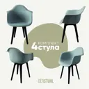 Кухонный стул Derstuhl 330 plast 43x82x58 см полипропилен цвет светло-серый