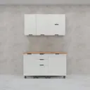 Кухня Лотос Аленушка Н00240220 140x216x60 см ЛДСП цвет белый