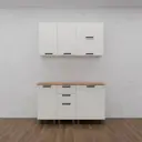 Кухня Магнолия Аленушка Н00240118 140x216x60 см ЛДСП цвет белый