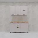 Кухня Лотос Аленушка Н00240219 140x216x60 см ЛДСП цвет капучино