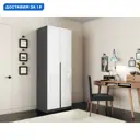 Шкаф распашной Мебельная компания е1 LCKSb_SH_M1_800_DM 81x220x52.5 см серый диамант ЛДСП