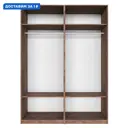 Шкаф распашной Мебельная компания е1 LCKS2_GR_2SH_M1_1600_DM 162x220x52.5 см ЛДСП цвет крафт табачный