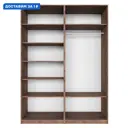 Шкаф распашной Мебельная компания е1 LCKS2_G_2SH_M1_1600_BT 162x220x52.5 см ЛДСП цвет крафт табачный