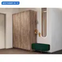 Шкаф распашной Мебельная компания е1 LCKS2_GL_2SH_1600_KT 162x220x52.5 см крафт табачный ЛДСП