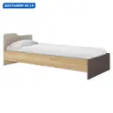 Кровать Мк стиль Рич 94 x 68 x 203.2 см ЛДСП цвет дуб крафт золотой/миндаль/глиняный серый