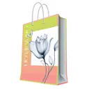 Подарочный пакет Графический цветок 18x0.4x23 см цвет разноцветный