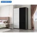 Шкаф-купе Мебельная компания е1 550468 230x140х57 см 8 полок лдсп цвет серый диамант
