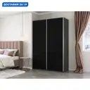 Шкаф-купе Мебельная компания е1 550258 230x140х57 см 8 полок лдсп цвет серый диамант