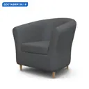 Кресло Гамма Евро лайт 82.5x76x82 см искусственная кожа цвет серый