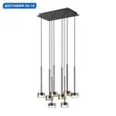 Люстра подвесная Mantra Tonic Mn_7880 8 ламп 28 м² цвет хром/бронза/медь/черный