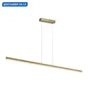 Светильник подвесной светодиодный Mantra Lineal Mn_8961 20 м² теплый белый (желтый) свет цвет золотой