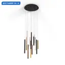 Люстра подвесная светодиодная Mantra Cala Mn_8084 19 м² теплый белый (желтый) свет цвет белый/коричневый/черный/золотой