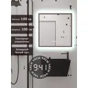 Зеркало для ванной Alias В раме для ванной qvr10010015b с подсветкой 100x100см