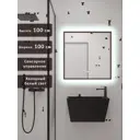 Зеркало для ванной Alias В раме для ванной qvr1001001b с подсветкой 100x100см