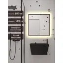 Зеркало для ванной Alias В раме для ванной qvr1001003b с подсветкой 100x100см