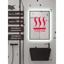 Зеркало для ванной Alias В раме для ванной qvr10060101b с подсветкой 60x100см