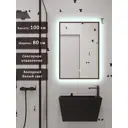 Зеркало для ванной Alias В раме для ванной qvr100801b с подсветкой 80x100см