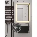 Зеркало для ванной Alias В раме для ванной qvr1008035b с подсветкой 80x100см