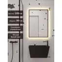 Зеркало для ванной Alias В раме для ванной qvr100803b с подсветкой 80x100см