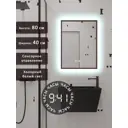 Зеркало для ванной Alias В раме для ванной qvr804015b с подсветкой 40x80см