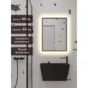 Зеркало для ванной Alias В раме для ванной qvr80603b с подсветкой 60x80см
