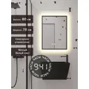 Зеркало для ванной Alias В раме для ванной qvr807035b с подсветкой 70x80см