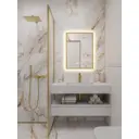 Зеркало для ванной Alias В раме для ванной qvr906035g с подсветкой 60x90см